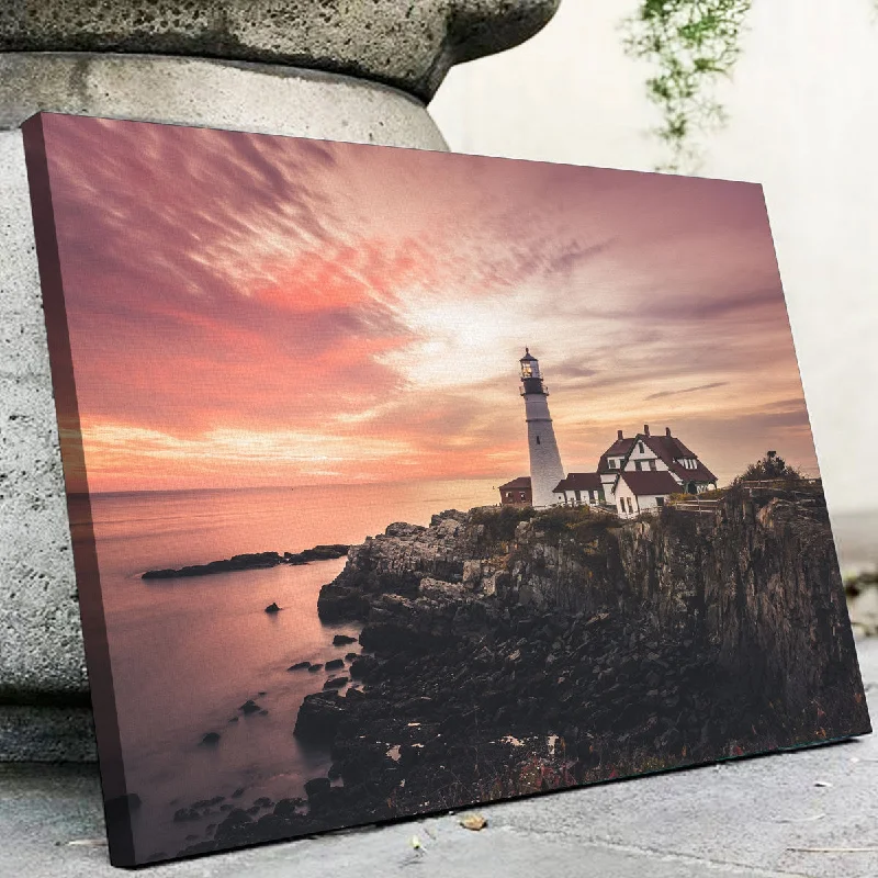 Ombre gradient vase-Portland Head Lighthouse