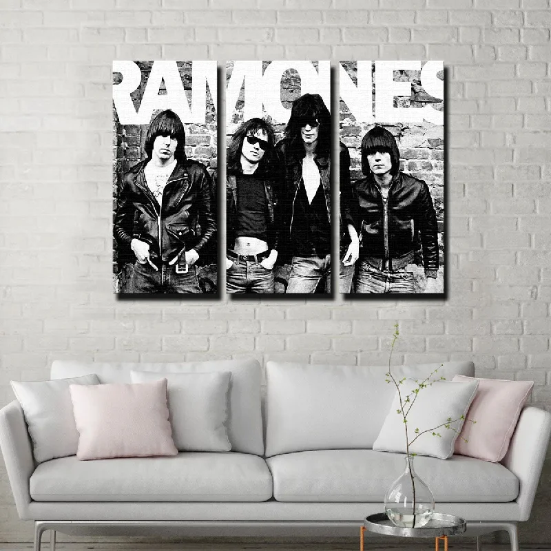 Minimalist wall mirror-Ramones Canvas Set