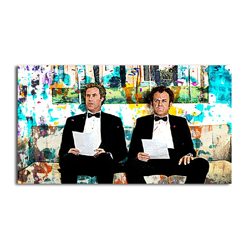 Velvet throw pillow-Step Brothers Panoramic