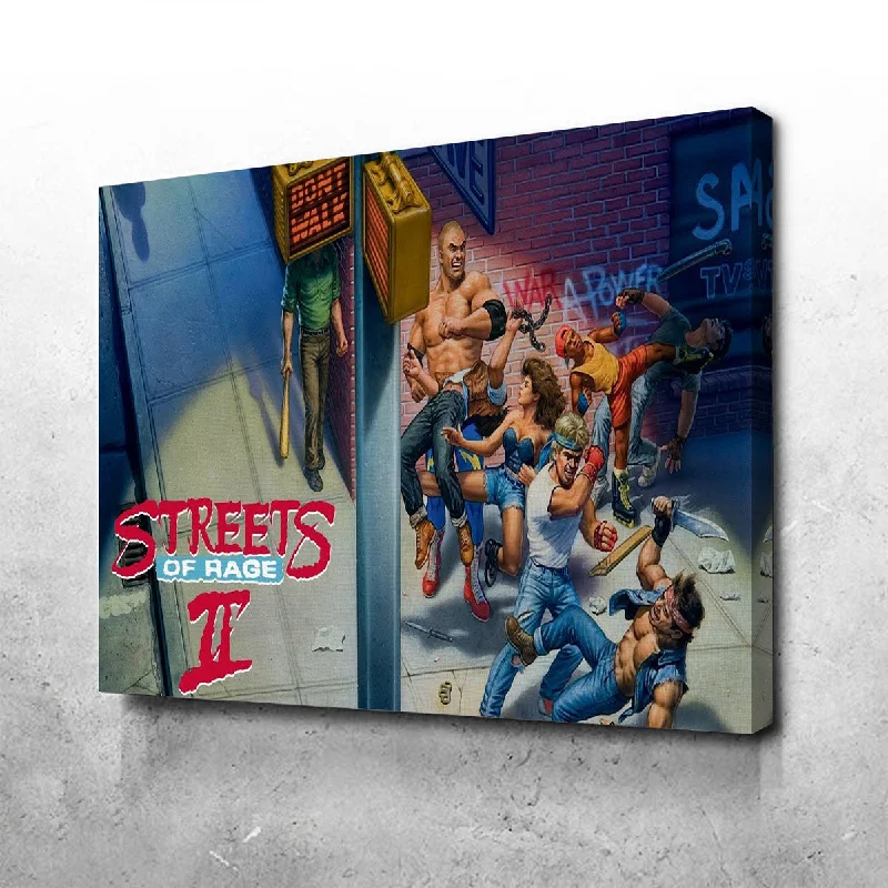 Festive holiday wreath-Streets of Rage 2 Canvas Set