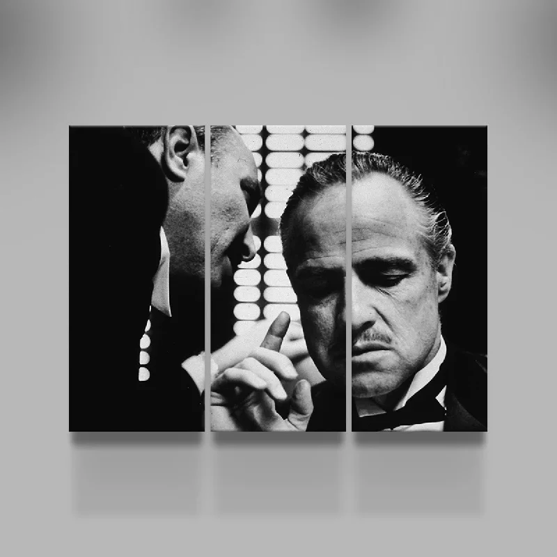 Plush velvet ottoman-The Godfather Brando Canvas Set