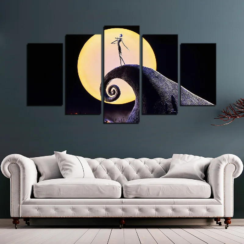 Soft cotton throw pillow-The Nightmare Before Christmas Canvas Set