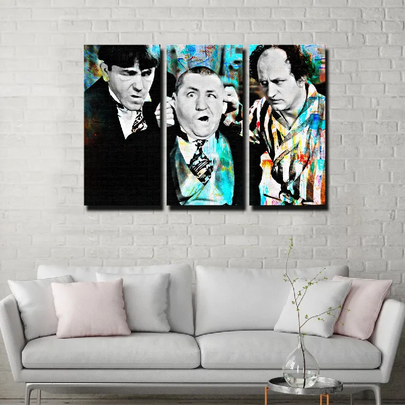 Elegant gold wall shelf-Three Stooges Canvas Set