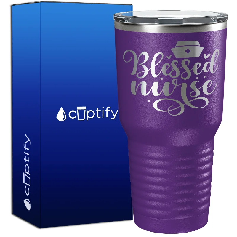 Sleek copper finish cup-Blessed Nurse 30oz Nurse Tumbler