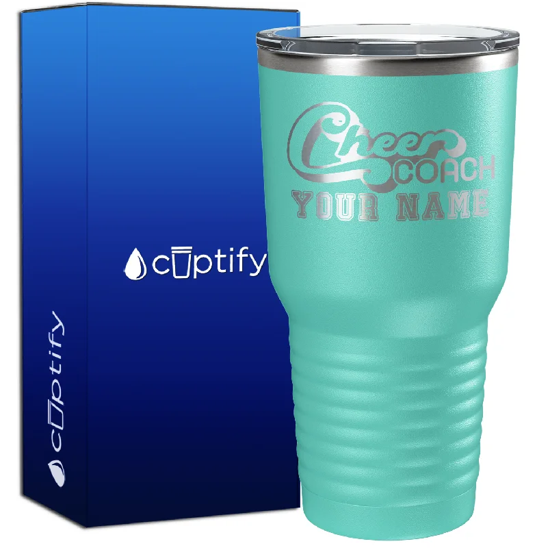 Travel thermos coffee cup-Personalized Cheer Coach 30oz Coach Tumbler