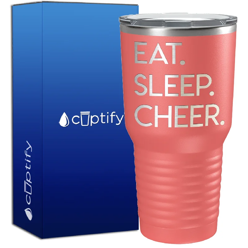 Unbreakable polycarbonate cup-Eat Sleep Cheer 30oz Cheer Tumbler