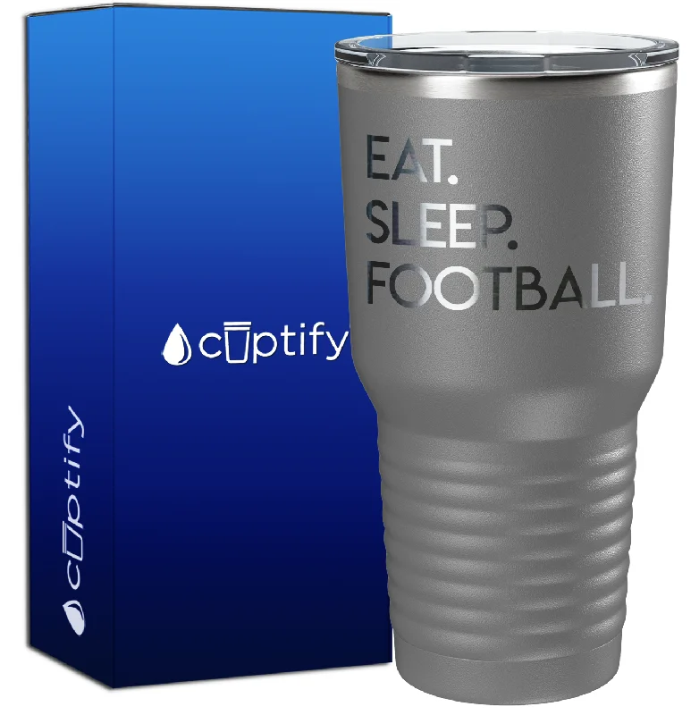 Stackable plastic party cup-Eat Sleep Football 30oz Football Tumbler