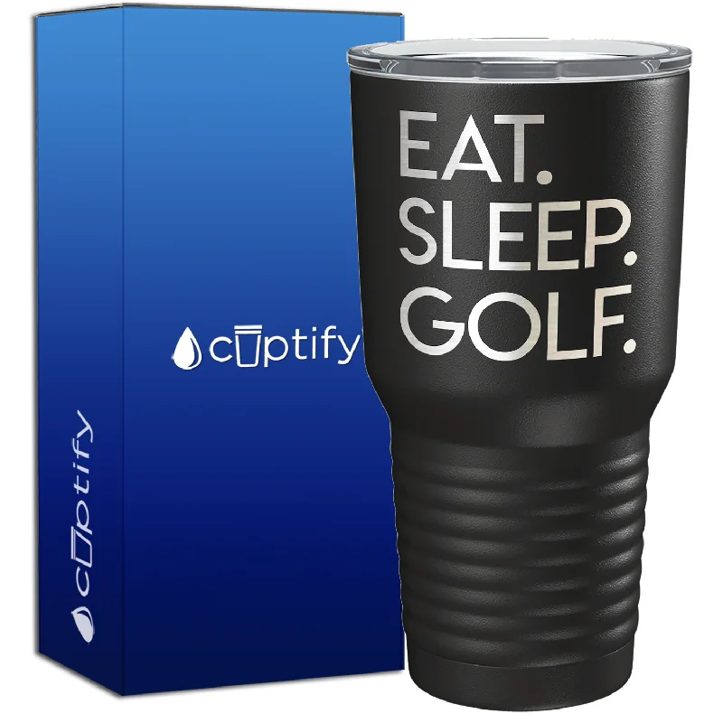 Rustic farmhouse coffee cup-Eat Sleep Golf 30oz Golf Tumbler