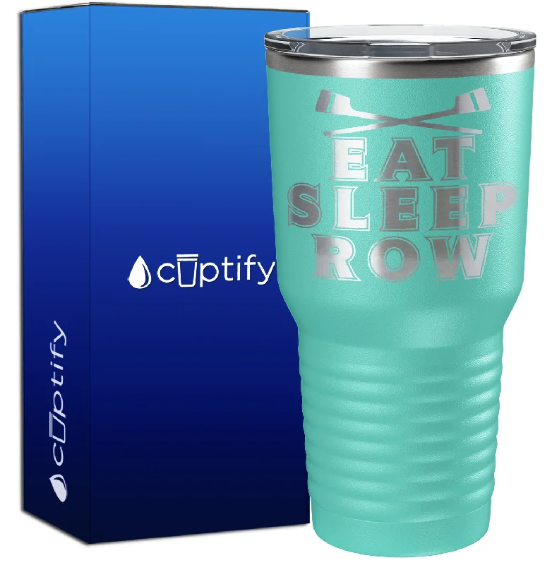 Heat-resistant borosilicate glass cup-Eat Sleep Row Crew 30oz Crew Tumbler