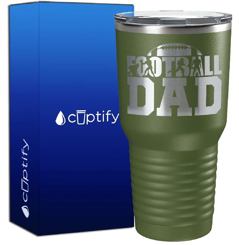 Anti-slip silicone base cup-Football Dad 30oz Football Tumbler