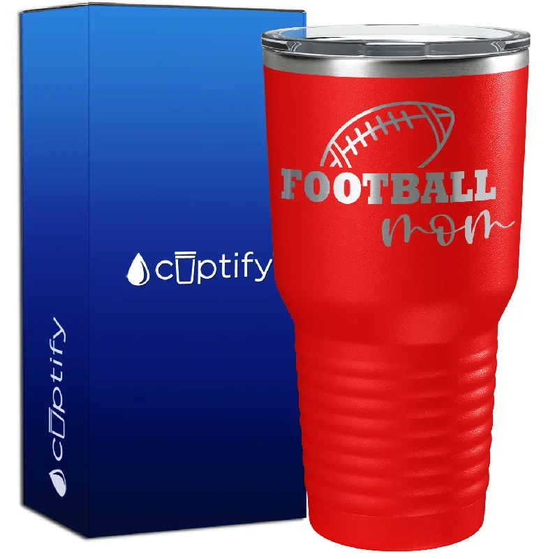 Wide-mouth smoothie cup-Football Mom 30oz Football Tumbler