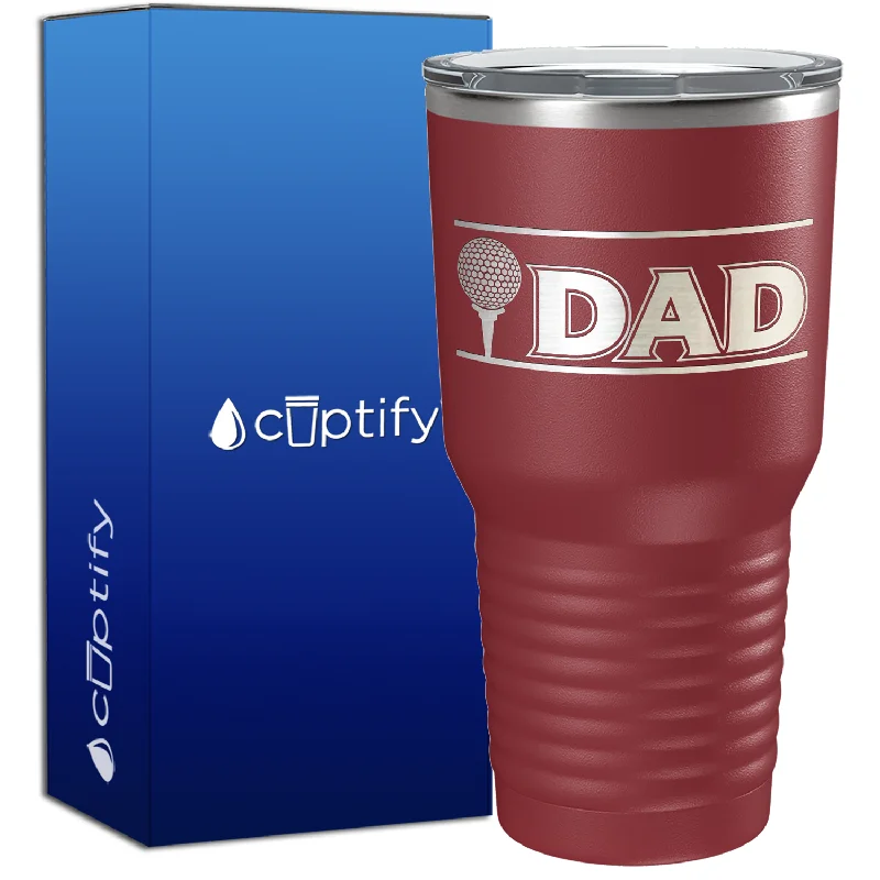 Sleek matte finish tumbler-Golf Dad with Golf Ball 30oz Golf Tumbler