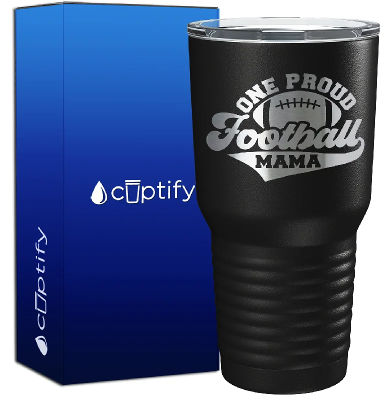 Rustic farmhouse coffee cup-One Proud Football Mom 30oz Football Tumbler