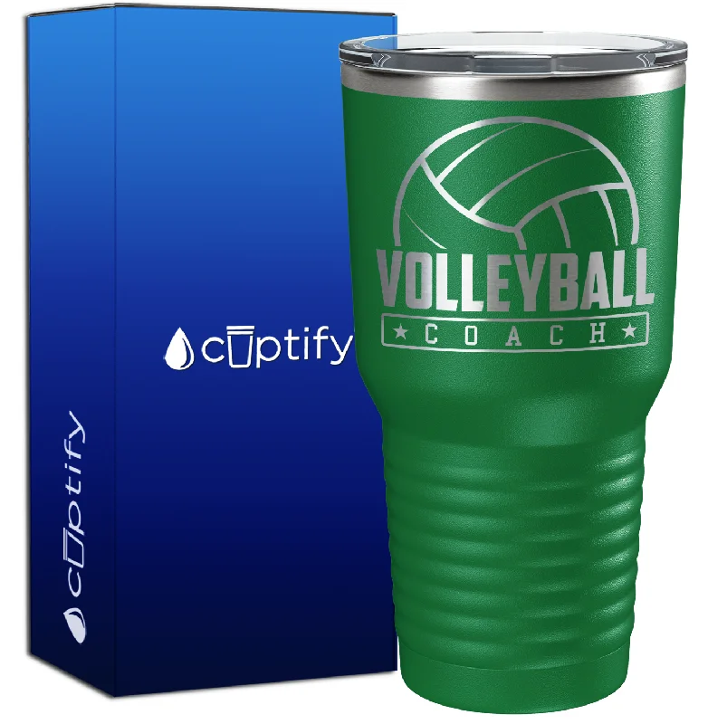 Premium crystal champagne cup-Volleyball Coach 30oz Coach Tumbler