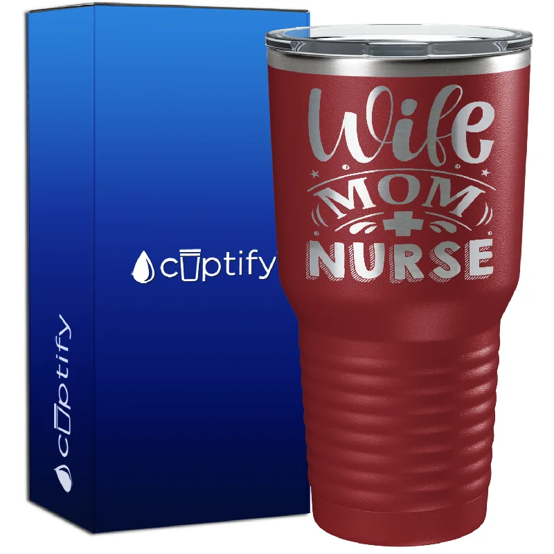 Custom photo printed mug-Wife Mom Nurse 30oz Nurse Tumbler