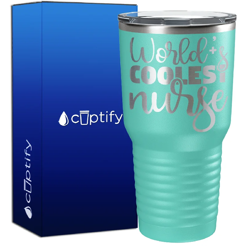 Sleek minimalist tumbler-World's Coolest Nurse 30oz Nurse Tumbler