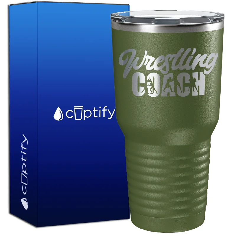 Compact shot glass cup-Wrestling Coach 30oz Coach Tumbler